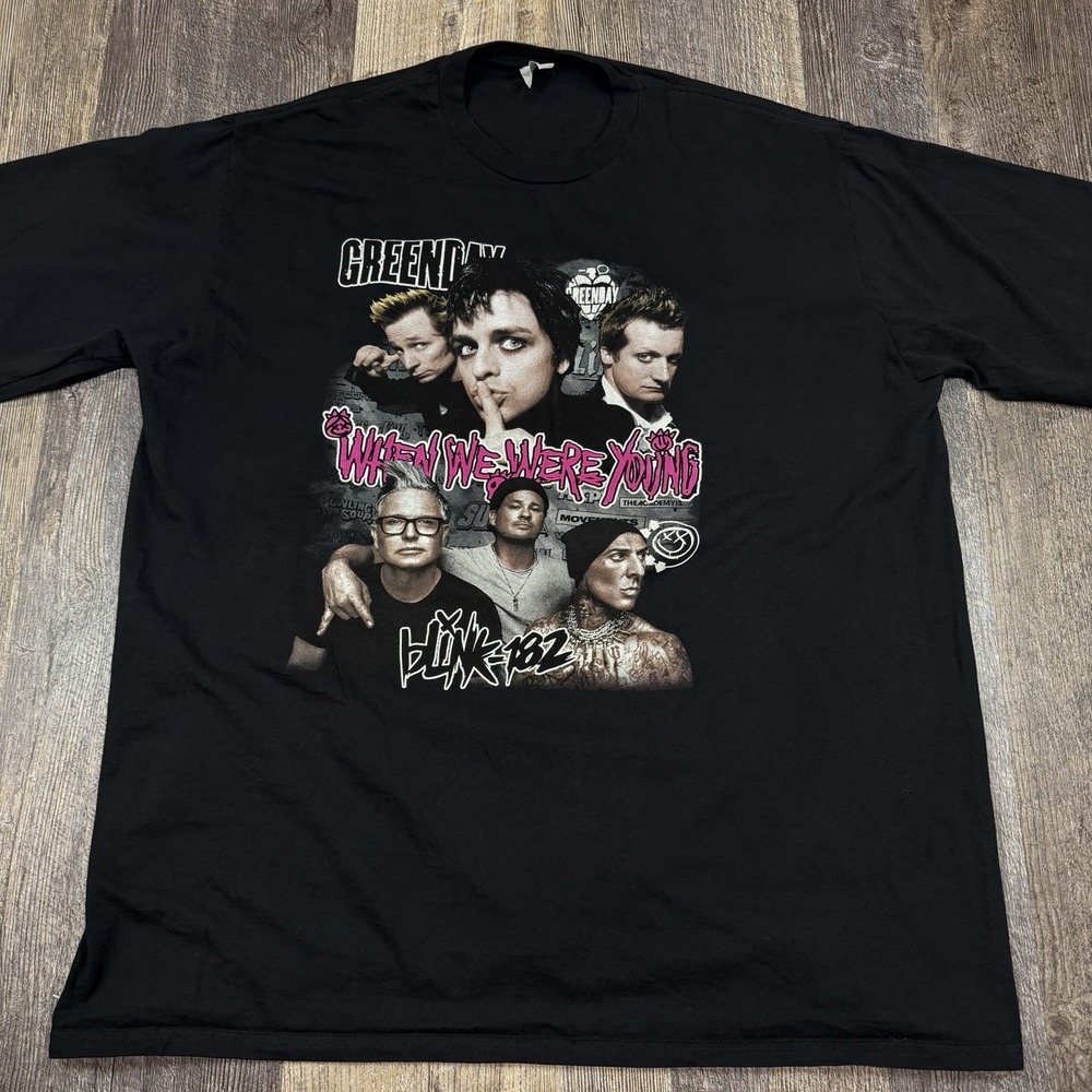 When We Were Young Festival 2023 T-Shirt Green Day Blink-182 Black Tee Men's 2XL - Picture 3 of 10